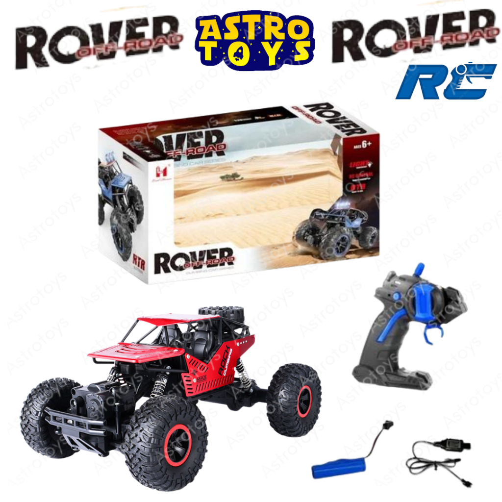 Mainan Anak Mobil RC Remote Control Rover Jeep Offroad Off Road 4x4 Metal  Body Besar bisa di cas