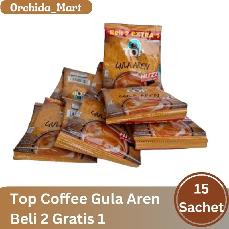 Jual Top Coffee Rasa Gula Aren Renceng Beli 2 gratis 1 | Shopee Indonesia