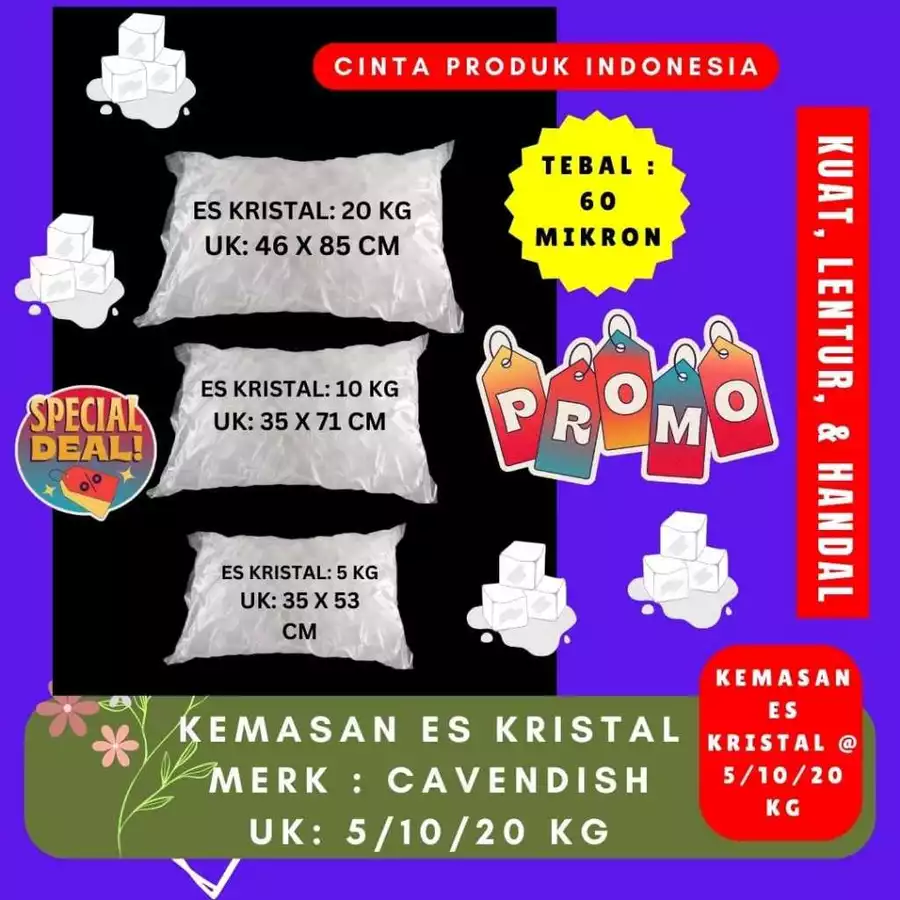 Plastik Es Kristal Tebal 60