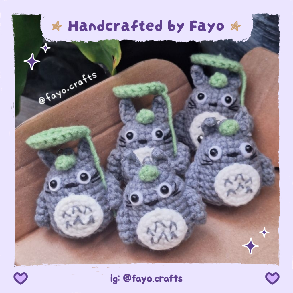 Jual [Crochet by FAYO] Totoro Amigurumi Keychain | Gantungan Kunci ...