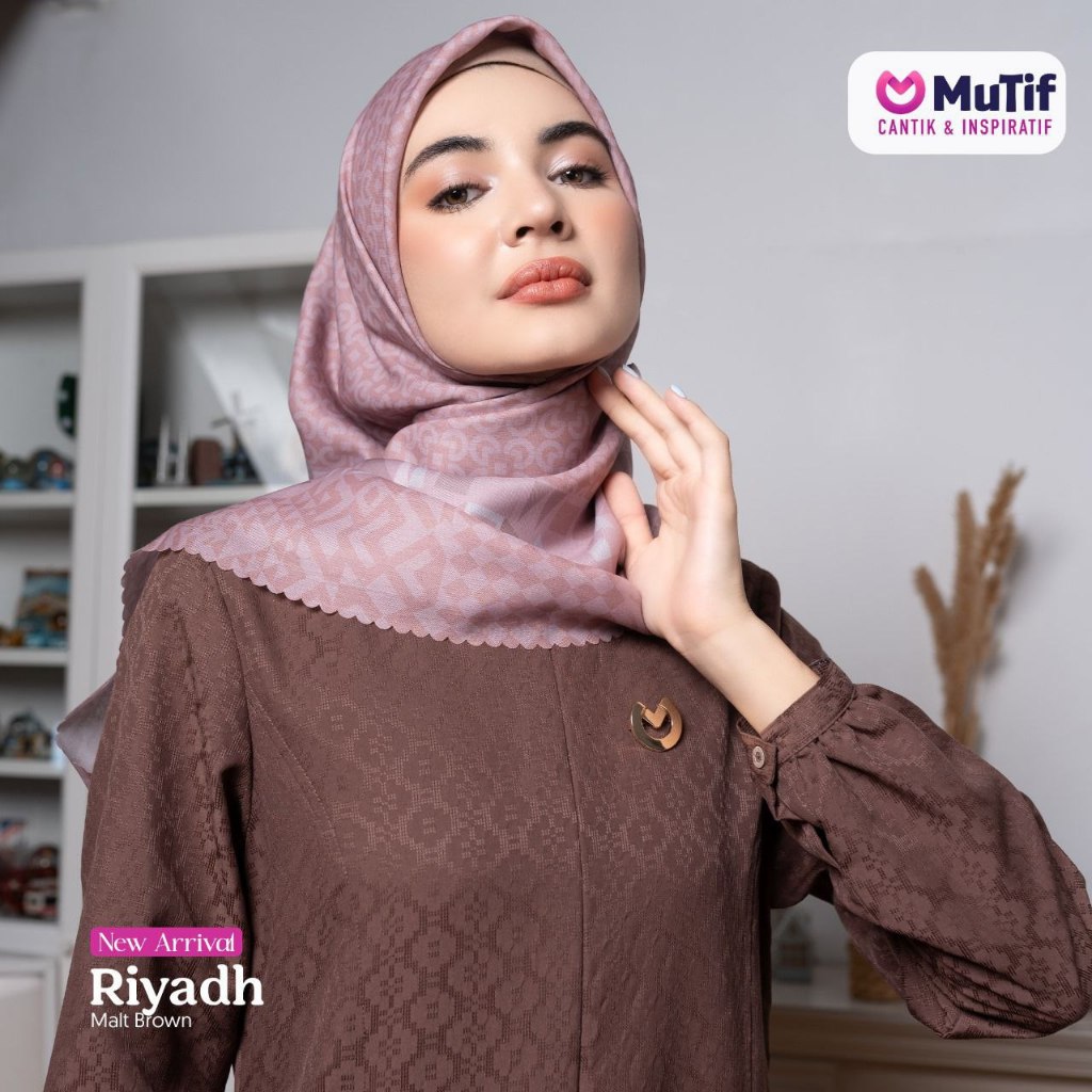 Jual GAMIS WANITA MUTIF RIYADH MALT BROWN || COD || GAMIS DEWASA POLOS ...