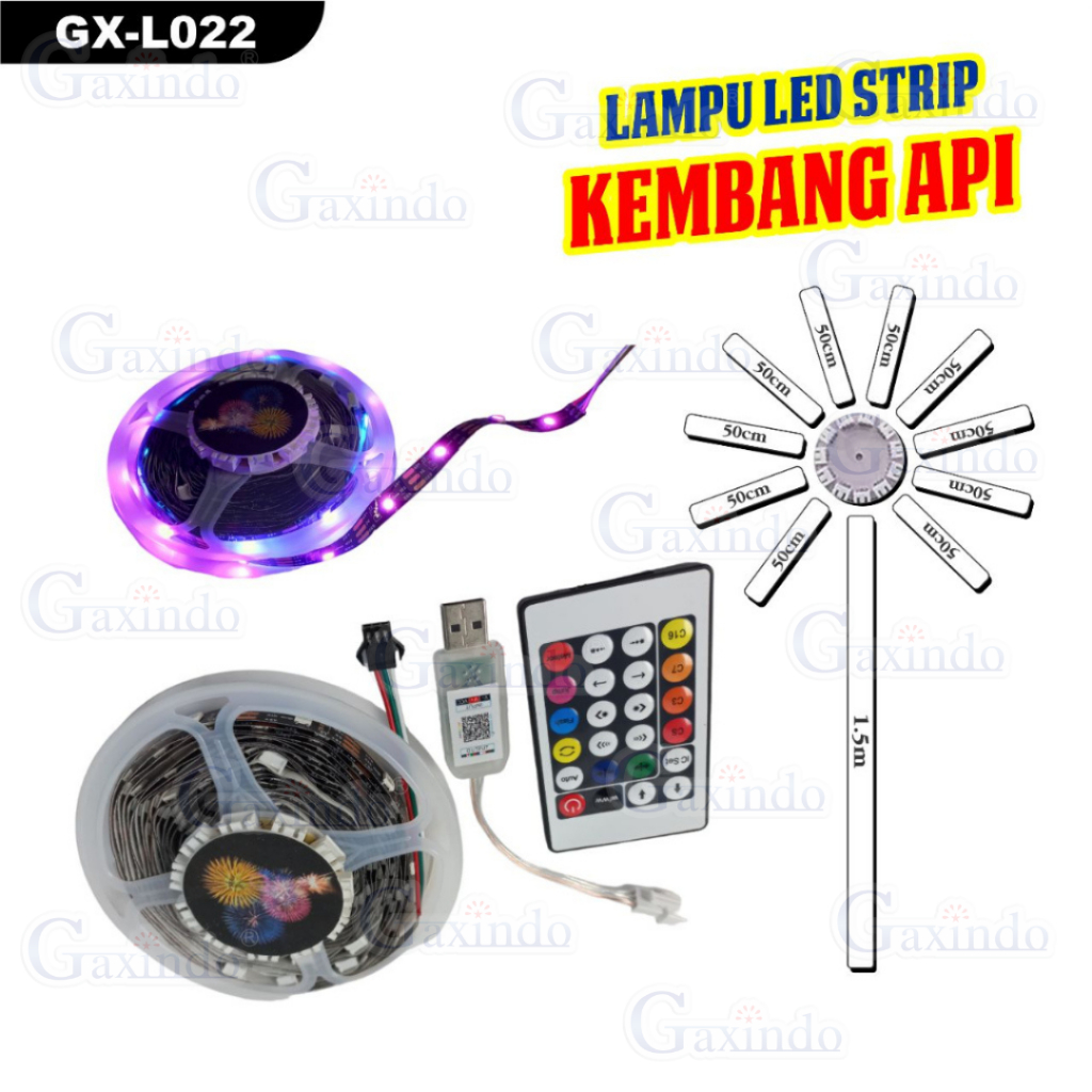 Jual LAMPU LED STRIP FIREWORK MAGIC COLOUR LAMP L022 LAMPU LED MODEL ...