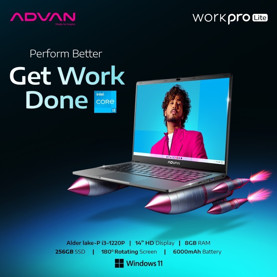 Jual Advan Laptop WORKPRO LITE INTEL i3 Notebook 14” 8GB 256GB WINDOWS ...