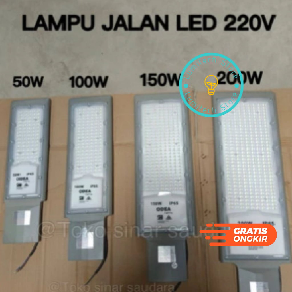 Jual Lampu Jalan Pju Led 220v 50w 100w 150w 200w Watt Original Lampu