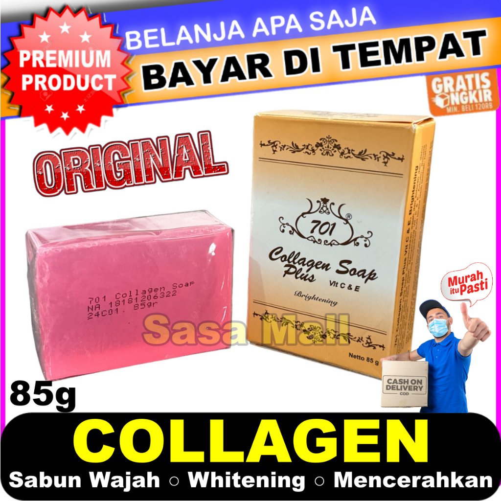 Jual Collagen Sabun Wajah Original Isi 85g Colagen Kolagen Whitening ...