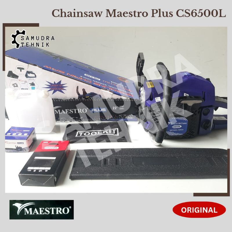 Jual Chainsaw Maestro Chain Saw CS6500L Bar Laser 22 Inch | Shopee ...