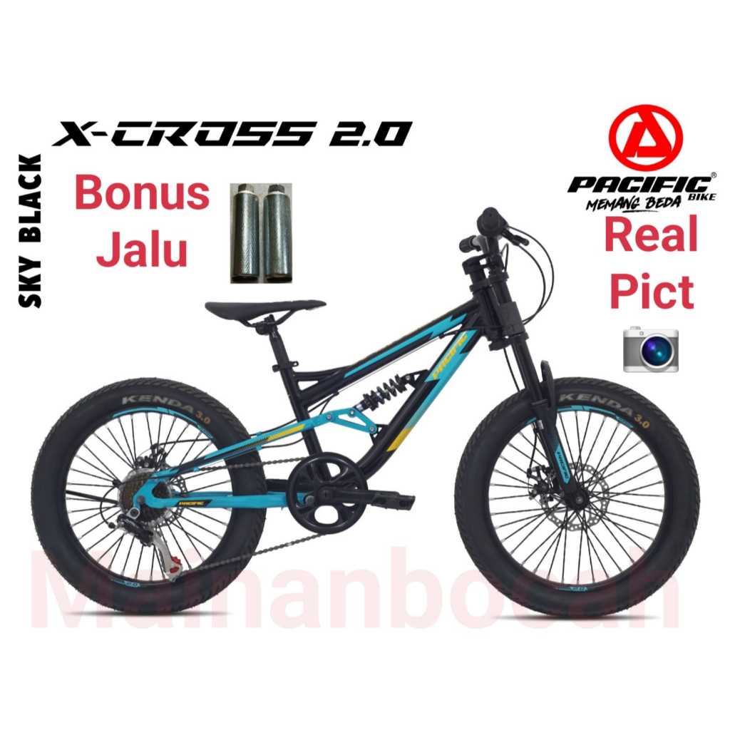 Jual TERMURAH SEPEDA MTB PACIFIC X CROSS 2.0 SEPEDA GUNUNG 20 INCH PACIFIC FULL SUSPENSION Shopee Indonesia