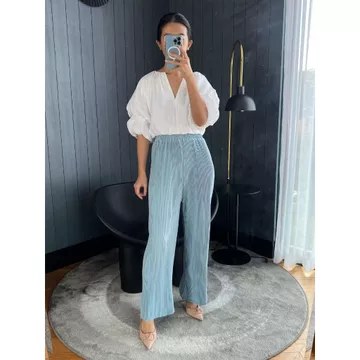 Celana Kulot Plisket Lidi Kulot Lidi Plisket Lidi Pleated Culotte Pants Pleated Pants