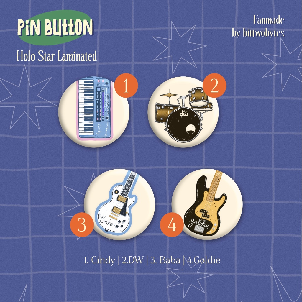 Jual BITTWOBYTES - DAY6 INSTRUMENT VOL. I STICKER PACK & PIN BUTTON ...