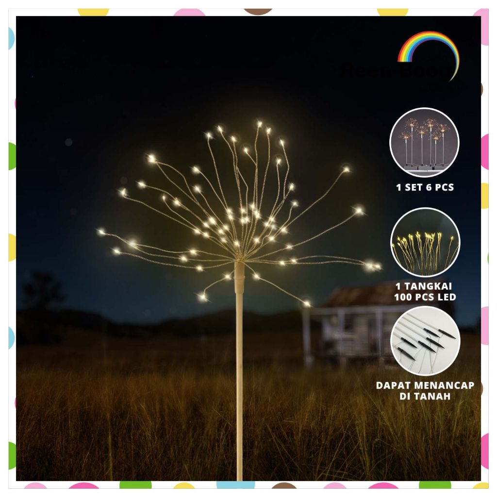 Jual REENBOOG-Lampu Standing Fireworks Kembang Api Laba-Laba Hiasan ...