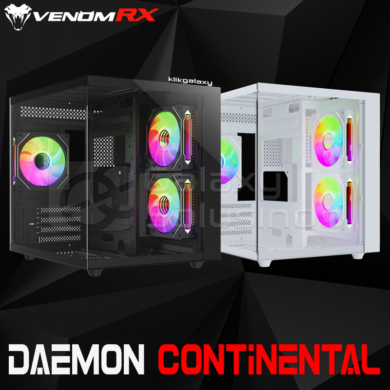 Jual VenomRX DAEMON CONTINENTAL S6 Tempered Glass M-ATX Gaming Case ...