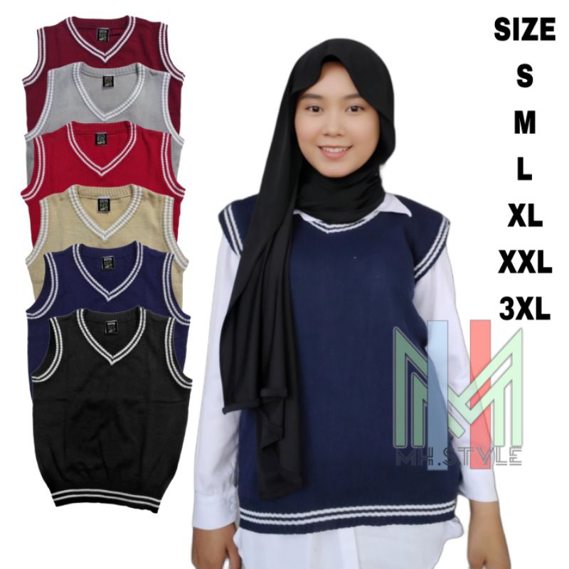 Jual baju rajut motif list pakaian rompi atasan model koran style pria ...