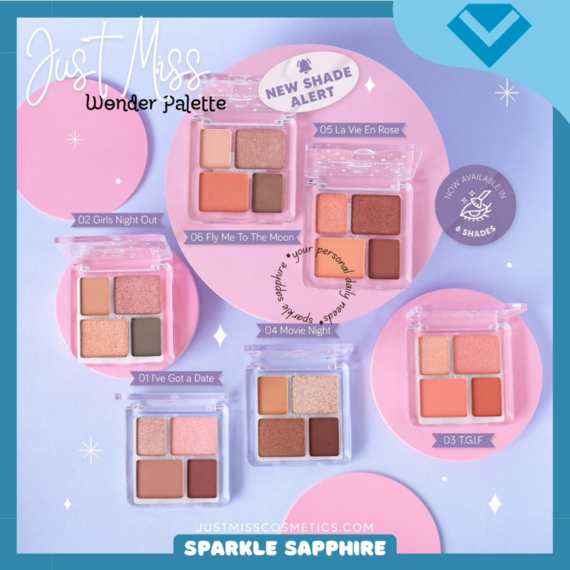 Jual JUST MISS WONDER PALETTE Eyeshadow 4 Warna Makeup Mata Perona Mata ...