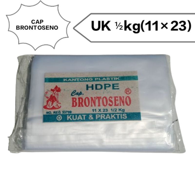 Jual PLASTIK BRONTOSENO 1/2kg (11×23) | Shopee Indonesia