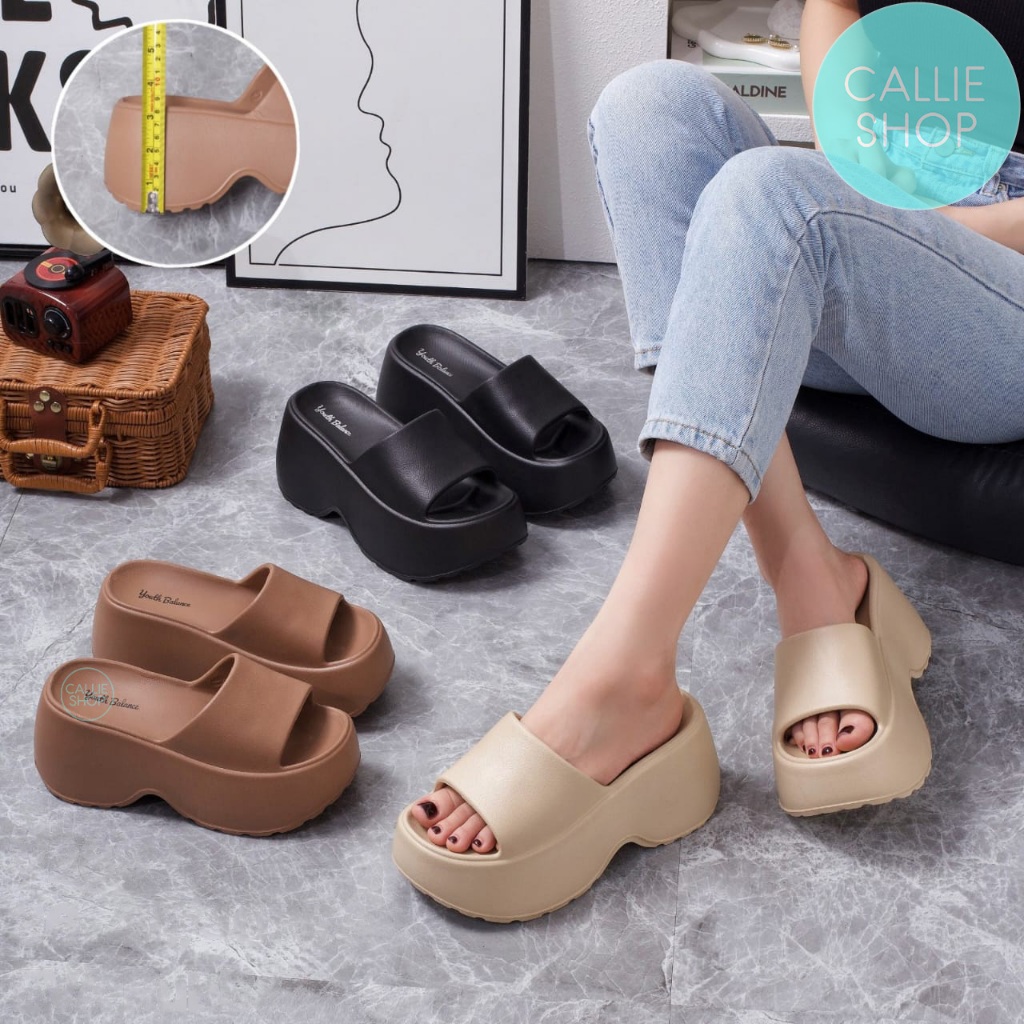 Sandal wedges tinggi outlet