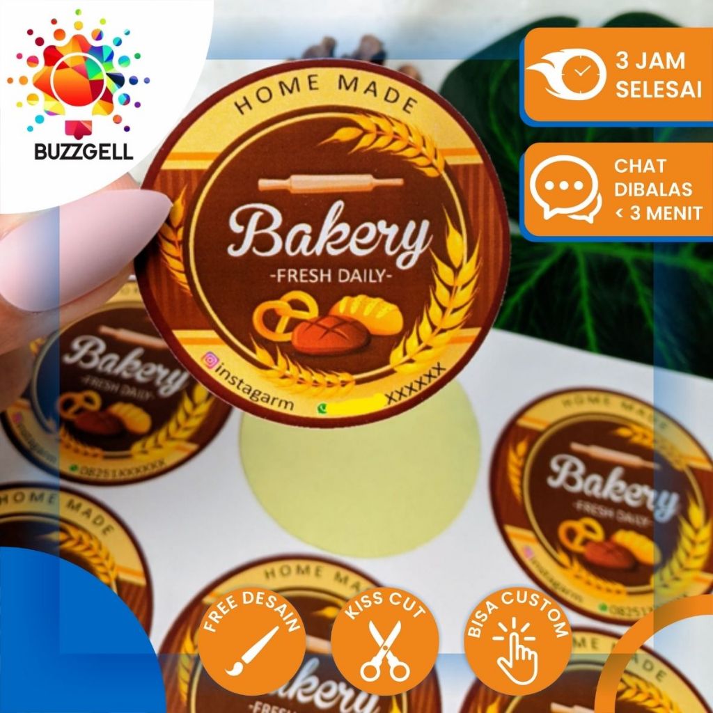 Jual SBC 7-15 Cetak Stiker Logo Olshop Custom Sticker Label Bentuk ...