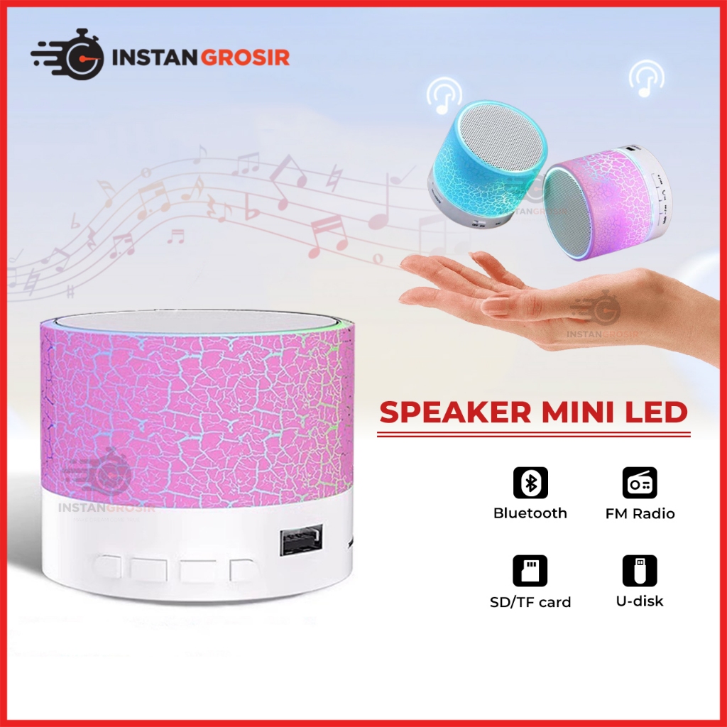 Jual Speaker Bluetooth Portable S10 LED model retak spiker blutut mini ...