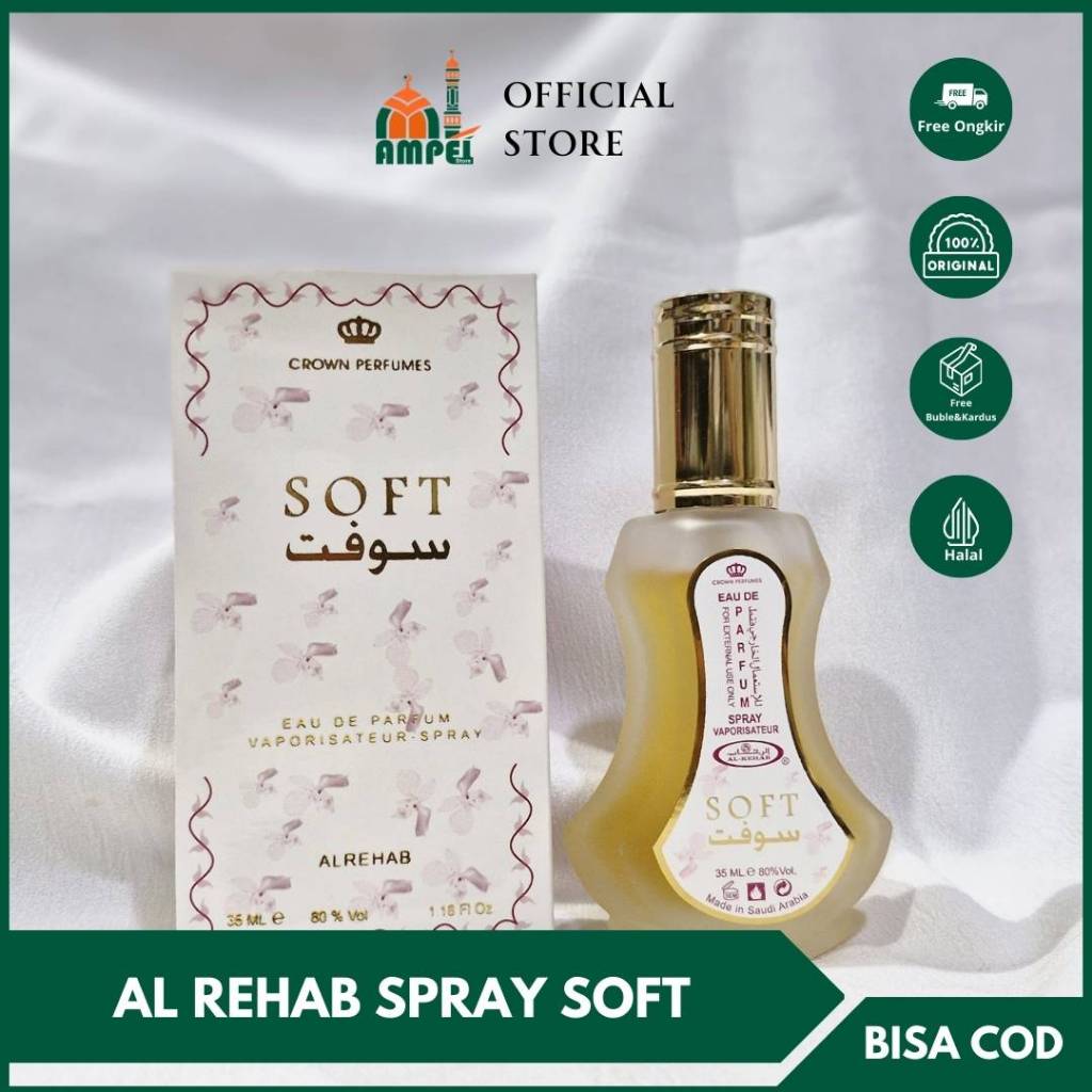 Jual Parfum Botol Al Rehab Soft 35ml Minyak Wangi Dari Arab Saudi
