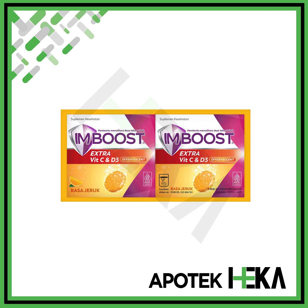 Jual Imboost Effervescent Extra Vit C & D3 Strip isi 2 - Daya Tahan ...
