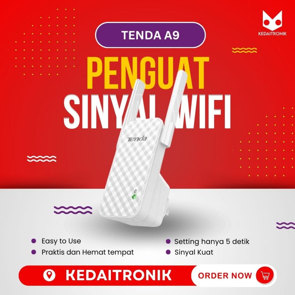 Range Extender/ Repeater TENDA A9 A301 Penguat Signal Wifi OEM TPLINK