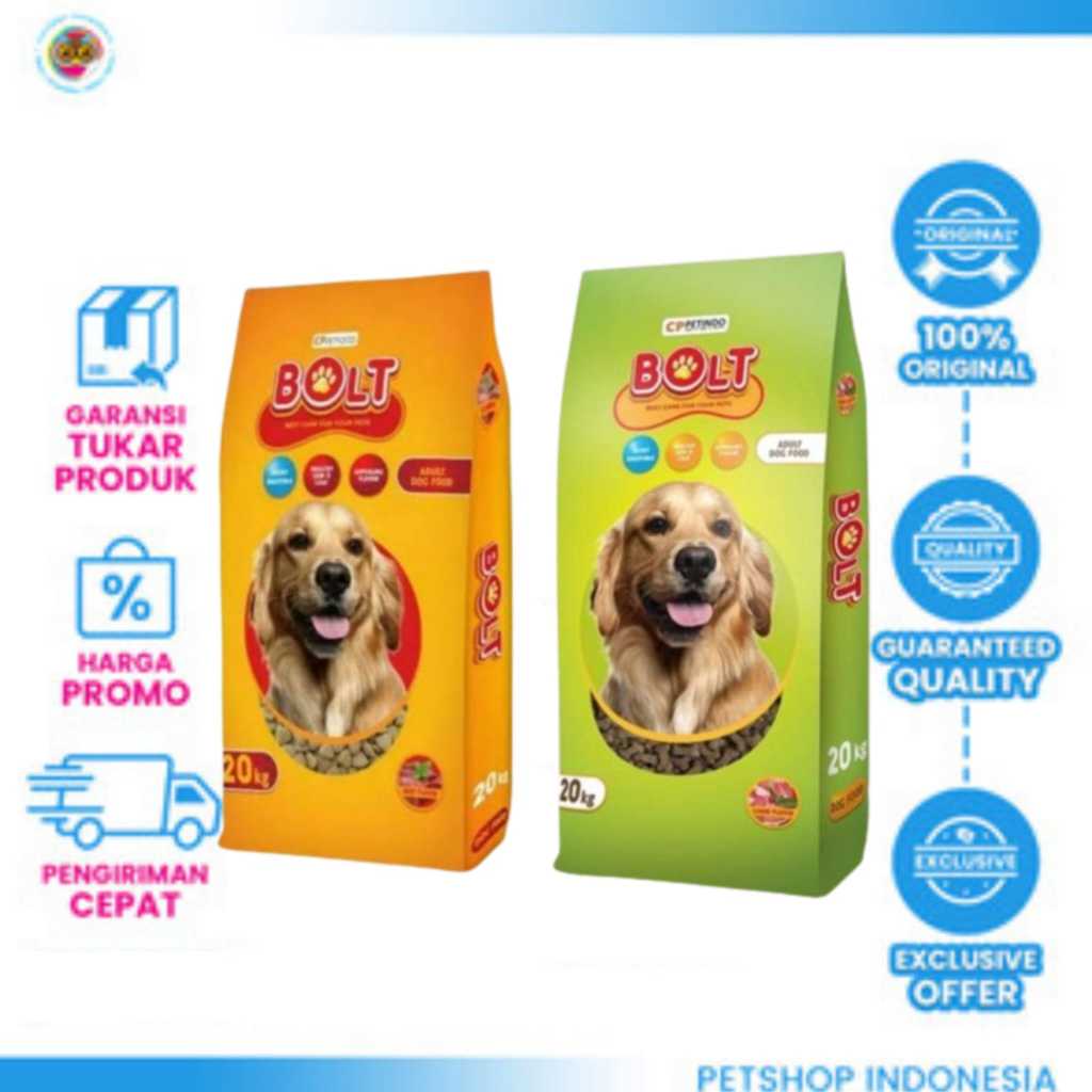Jual BOLT Dog Food Repack 1 kg Makanan Anjing Kering Kemasan 1kg ...