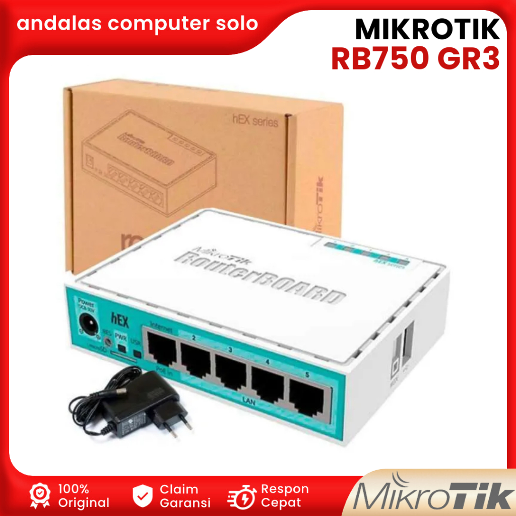 Jual MIKROTIK RB750 GR3 ROUTER WiFi ROUTERBOARD ROUTER WIRELESS GIGABIT ...