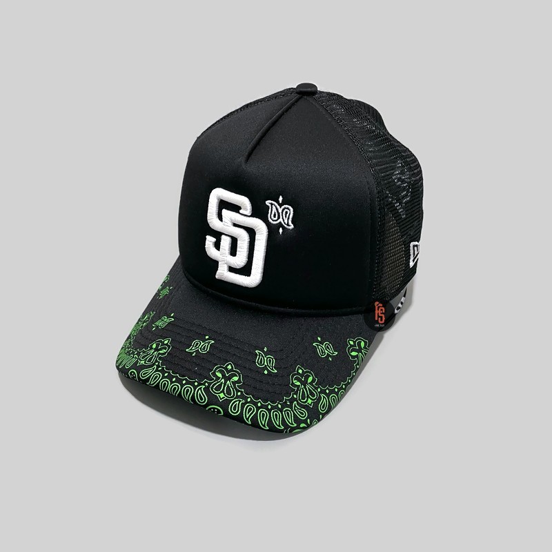 Jual TOPI NE ORIGINAL 940 TRUCKER A FRAME SAN DIEGO PADRES BLACK NEON ...