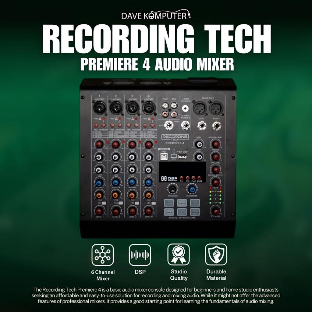 Jual RECORDING TECH PREMIERE 4 / PREMIERE4 / PREMIERE-4 Audio Mixer ...