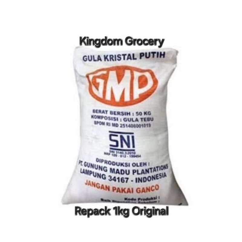 Jual GULA PASIR PUTIH 1KG/GMP GULA PASIR REPACK ORIGINAL | Shopee Indonesia