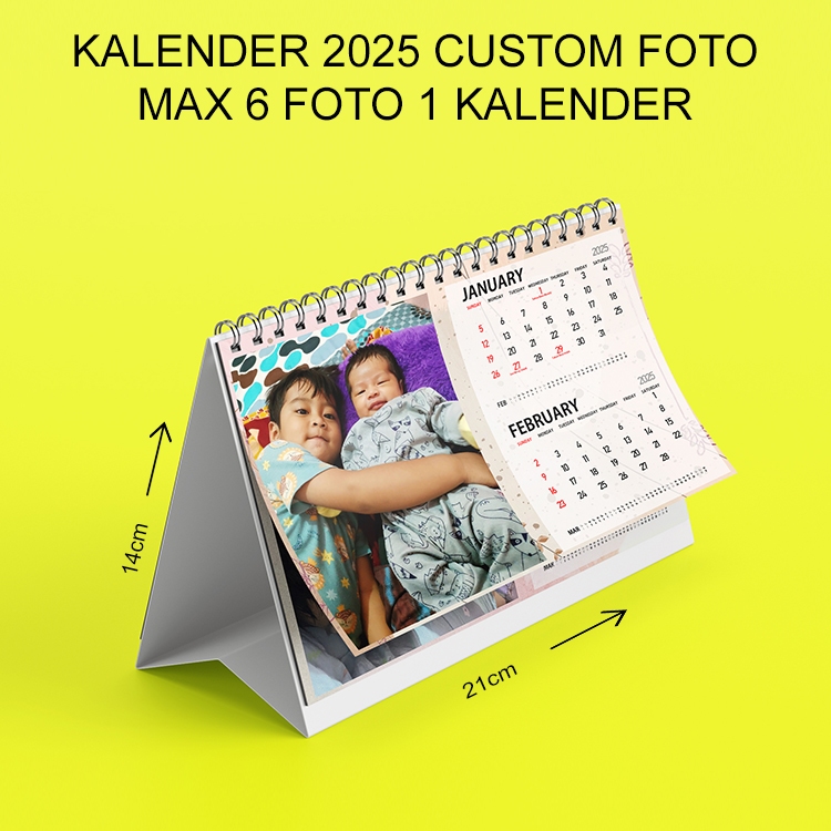 Jual Kalender 2025 Lengkap Bisa Pakai Foto/Kalender Meja Custom Foto