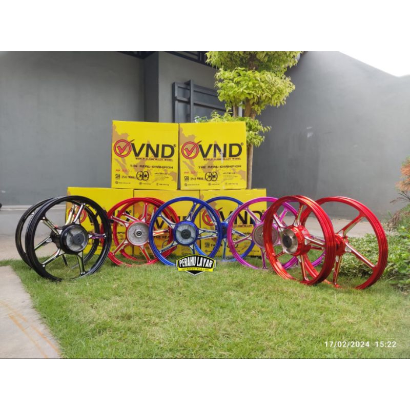 Jual velg vnd racing AK55 AK 55 Ukuran 140/160 ring 17 warna biru/hitam ...