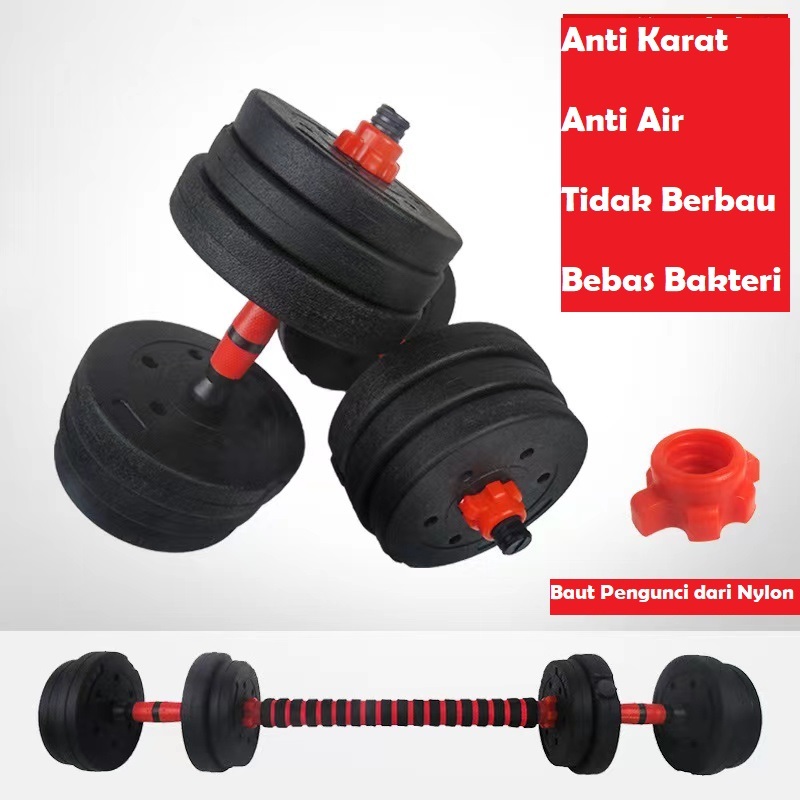 Jual Dumbel Dumbell Barbel Barbell PVC Set 10Kg 20Kg 30Kg 40Kg | Shopee ...