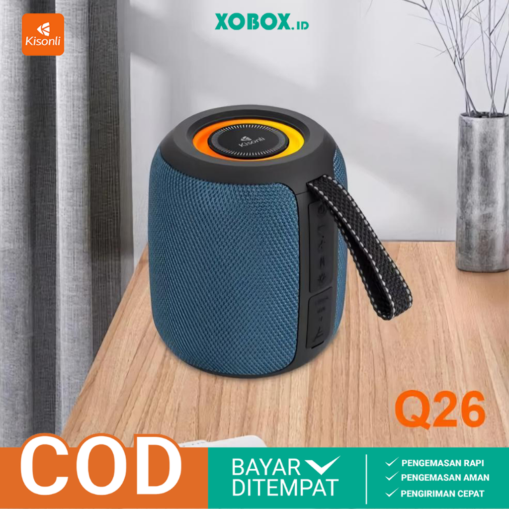 Jual Speaker Wireless Q26 Kisonli Bluetooth Outdoor TWS RGB Light ...