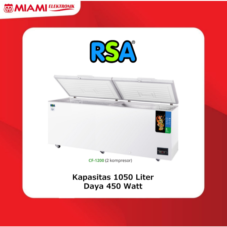 Jual RSA CF 1200 / CF1200 Chest Freezer / Freezer Box 1050 Liter 450 ...