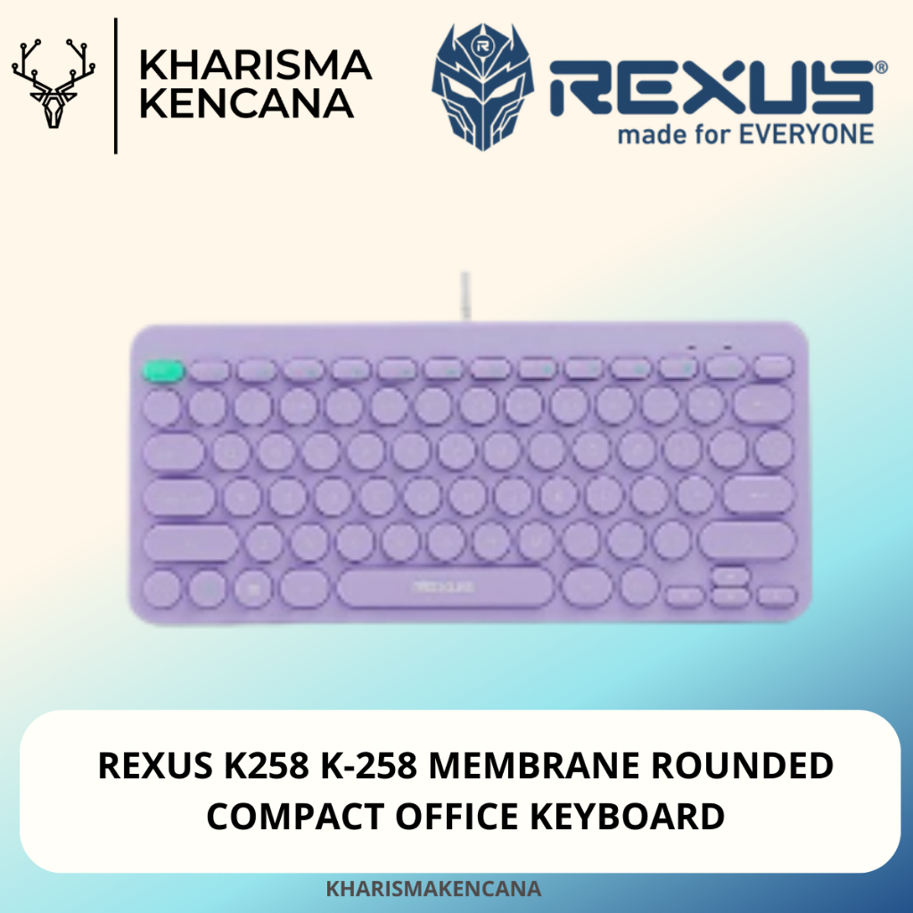 Jual REXUS K258 K-258 MEMBRANE ROUNDED COMPACT OFFICE KEYBOARD | Shopee ...