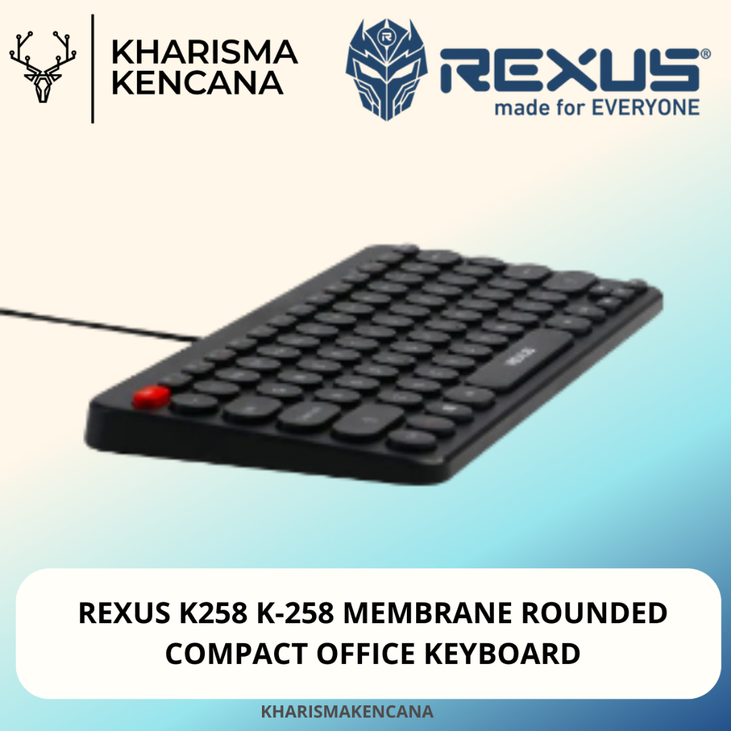 Jual REXUS K258 K-258 MEMBRANE ROUNDED COMPACT OFFICE KEYBOARD | Shopee ...