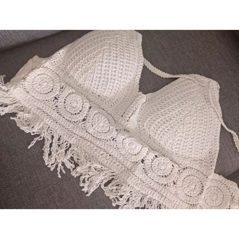 Jual Rajut Tangtop Korean Summer Crochet Bralette Tank Top Rajut Wanita ...