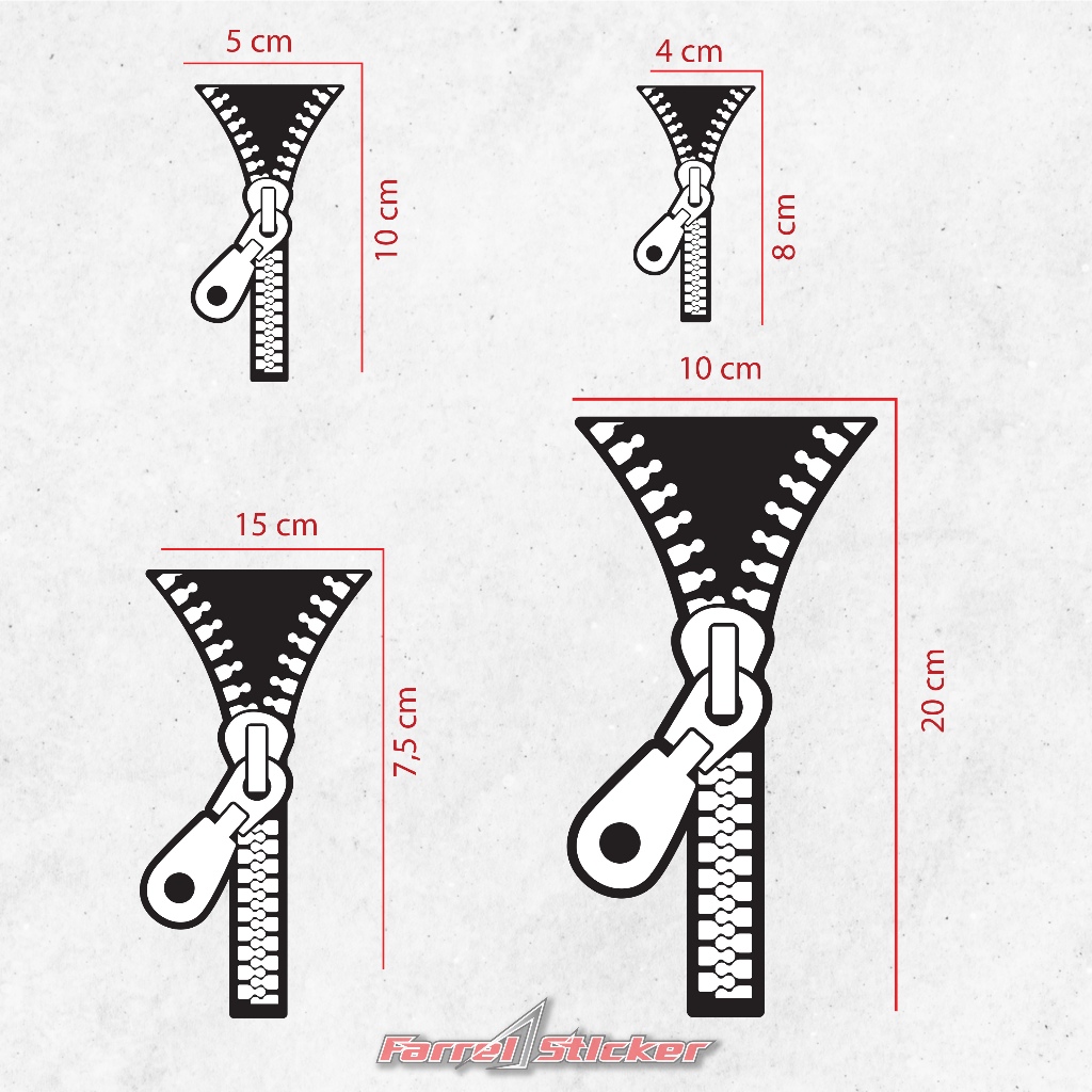 Jual Sticker Zipper Stiker Resleting Mobil Motor Handphone Laptop ...