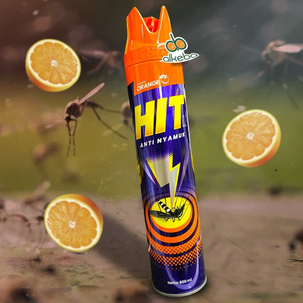 Jual Hit Spray Aerosol Orange 600 ml Pembasmi Nyamuk dan Kecoa Spray ...