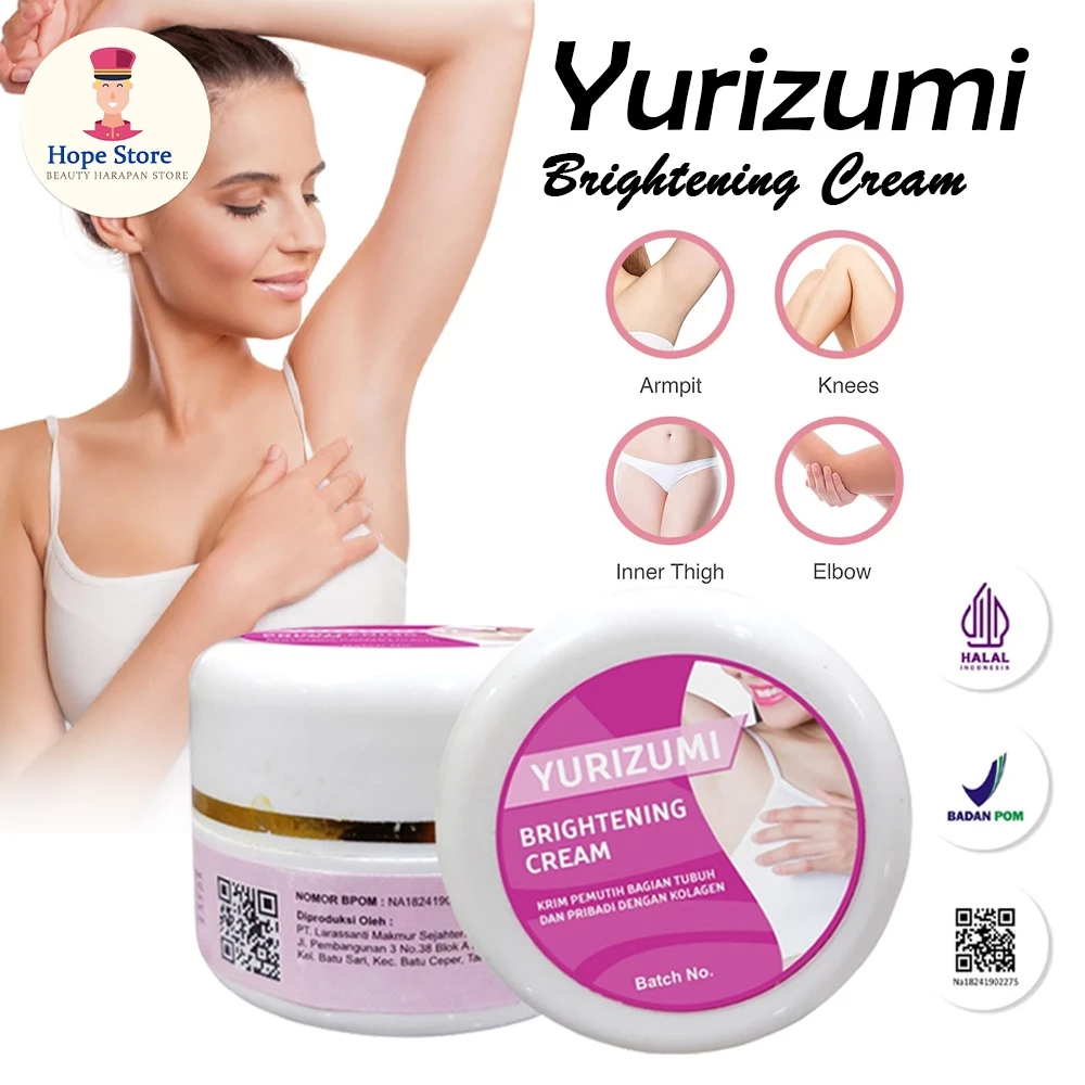 Yurizumi Whitening Krim BPOM Cream Pemutih Ketiak Pantat dan Selangkangan - 10gr | AutoStock