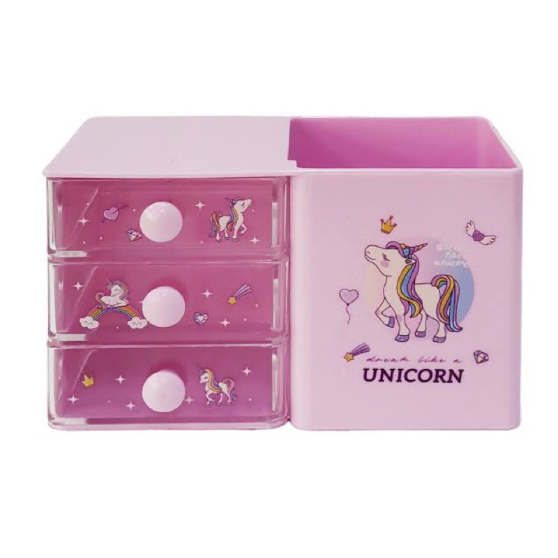 Jual Miniso Unicorn Storage 3 Layer Drawer / Miniso laci mini unicorn ...