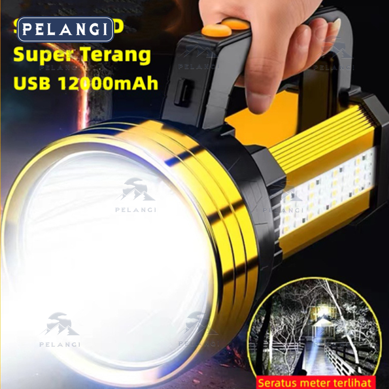 Jual Senter LED Super Terang Jarak Jauh 3 Mode Senter Camping Jumbo ...