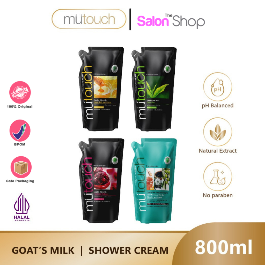 Jual ♦️THESALONSHOP♦️ Mutouch Goat Milk Shower Cream Refill | Shopee ...