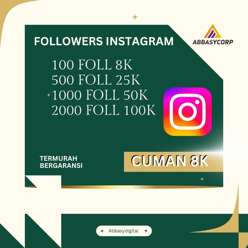Jual PENAMBAH PENGIKUT IG PERMANEN INSTAGRAM TERMURAH FOLLOWERS IG