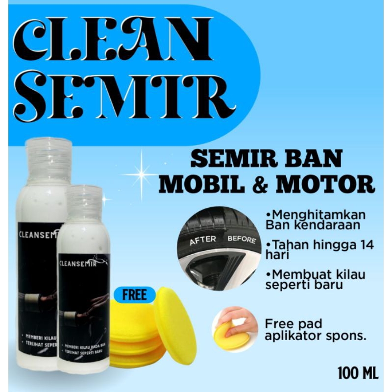 Jual Clean semir. Semir ban Mobil dan motor berkualitas no 1. | Shopee ...