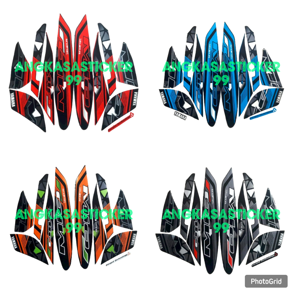 Jual sticker striping body motor yamaha mio j 2015 fullset standart ...