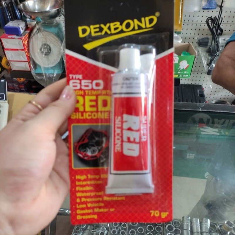 Jual lem gasket lem paking merah lem super red silicon verichem / lem ...