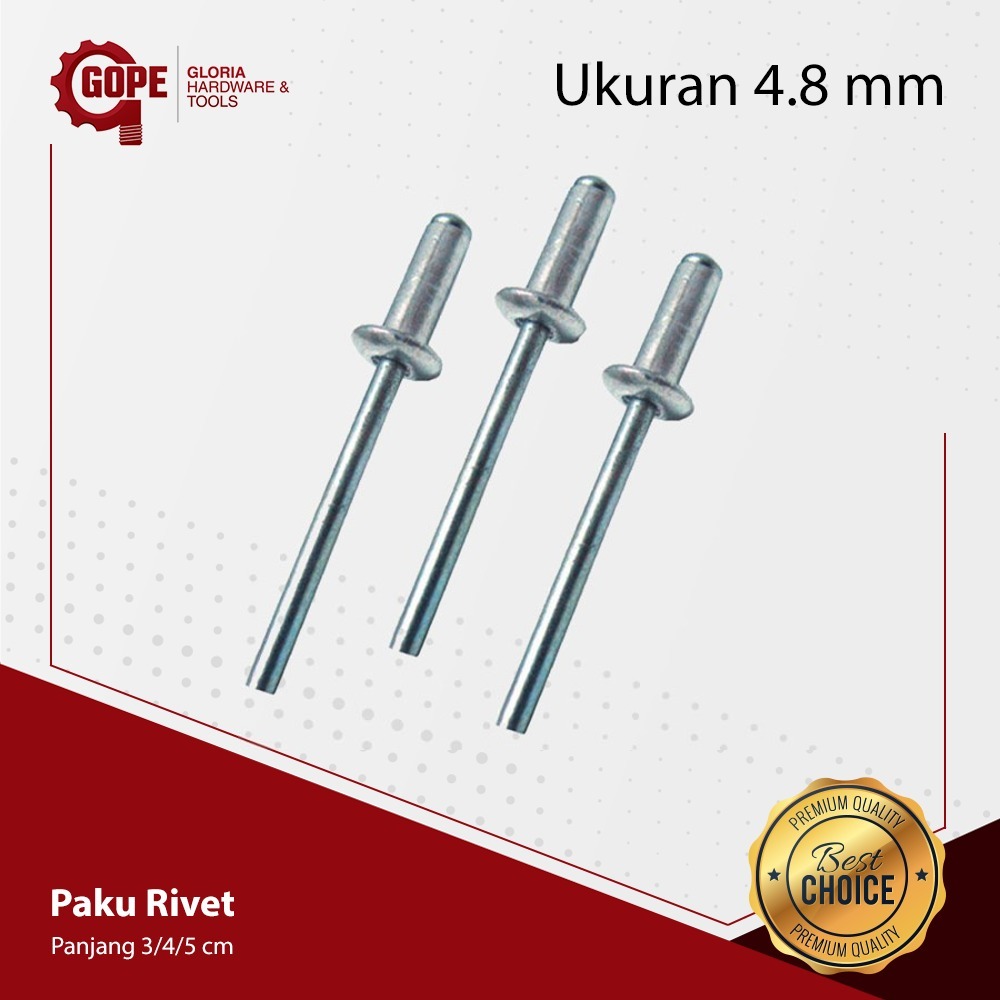 Jual Paku Rivet Blind Rivetti Ripet Tembak 5 Mm | Shopee Indonesia