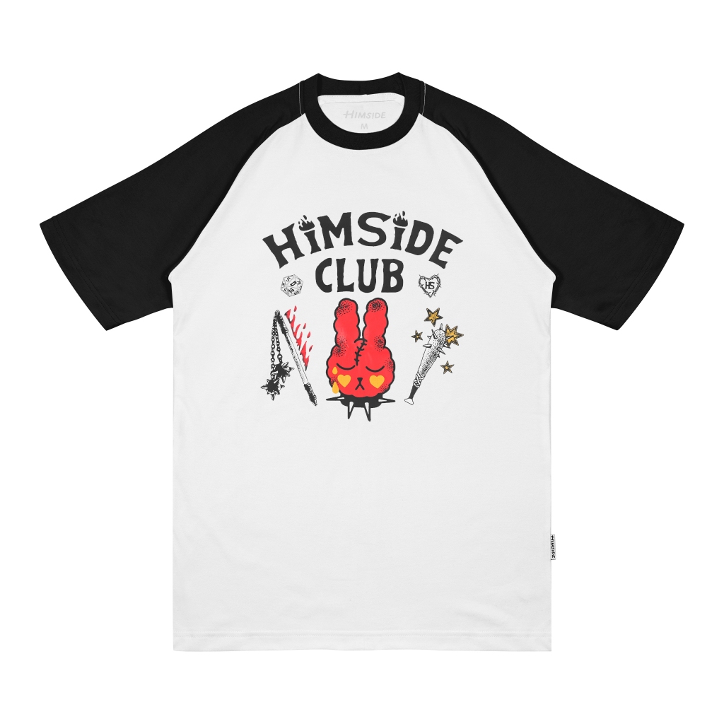 Jual Himside - Katun Combed 24s - Side Club Hitam Raglan - Kaos Lengan ...