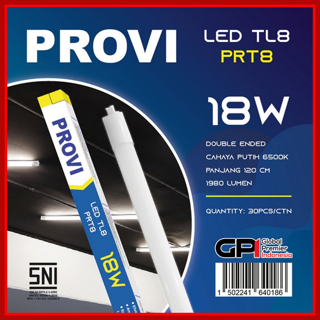 Jual Provi Lampu Neon TL Led T8 Tube Light 9 Watt / 18W Putih Hemat ...